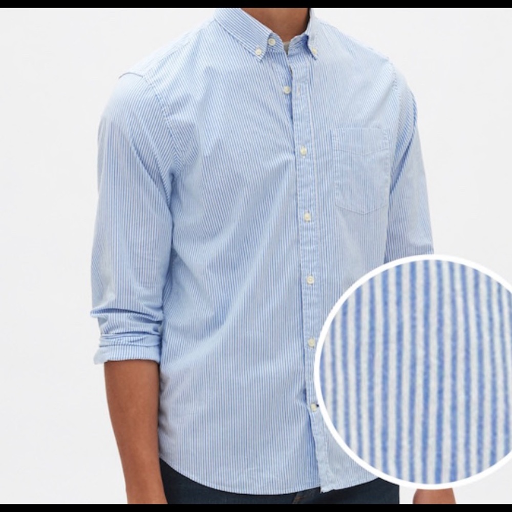 Gap Standard Fit stripe button down long sleeve